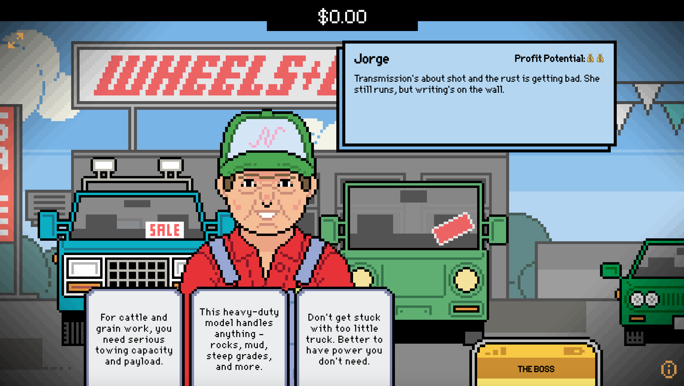 Screenshot from the Shady Sam's Slick Wheels arcade game