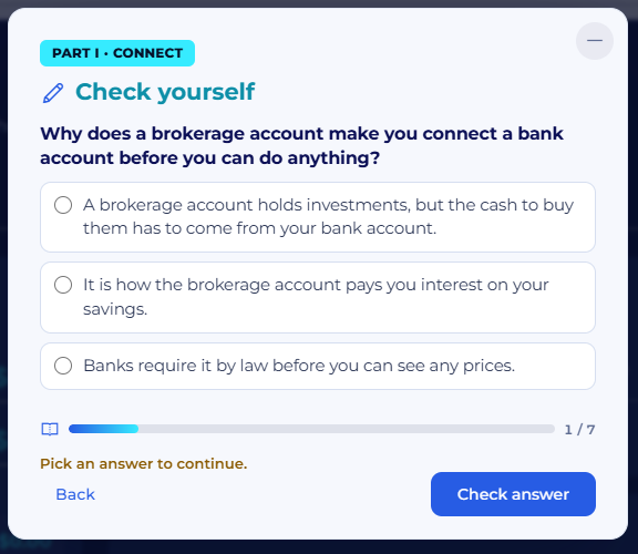 Screenshot of the check-for-understanding questions